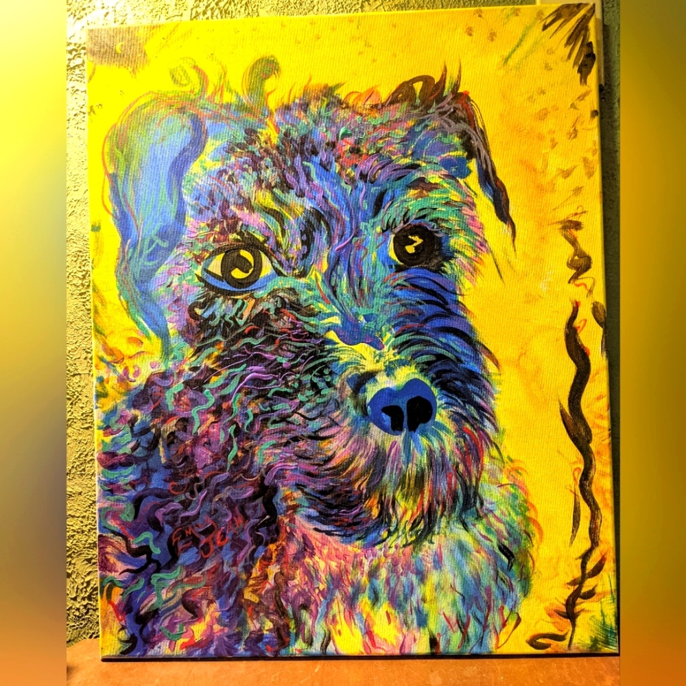 psychedelic dog #browniedog #fairygodmothersdog FairygodmotherEmilyJean